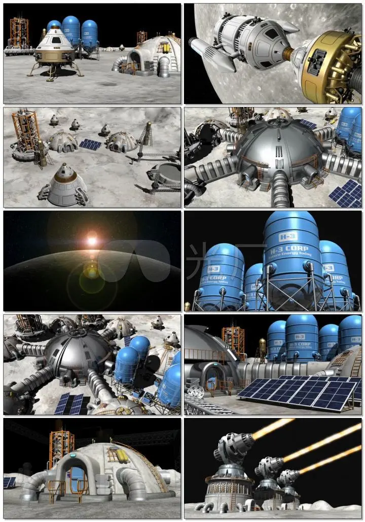 太空采矿机器人_太空采矿机_太空采矿机3D建模