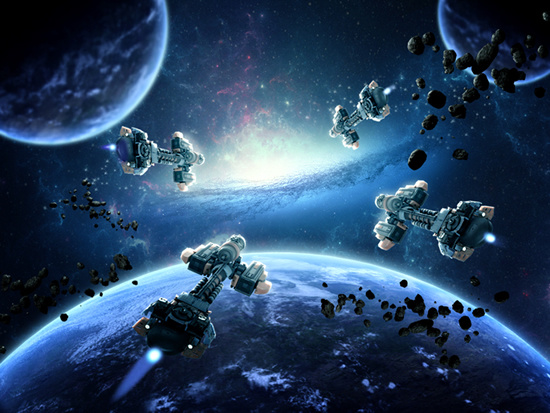 手机太空主题游戏-挑战未知星球，升级科技战斗互助