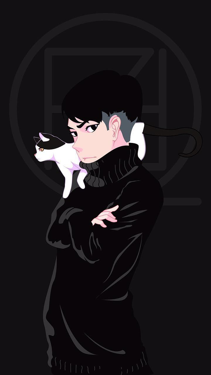 漫画猫神和女孩_猫神八百万漫画_猫神动漫头像